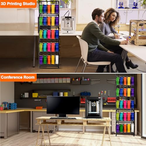 8-Tier 3D Printer Filament Storage Rack – Heavy-Duty Metal - Image 5