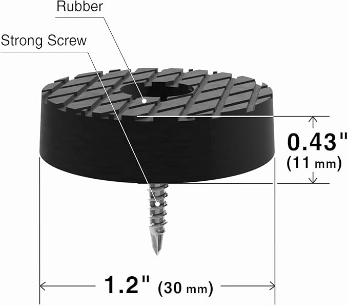 X-Protector Screw On Rubber Feet - 32 PCS 1.2" - Premium Non Slip Furniture Pads - Anti Skid Pads for Furniture Feet - Chair Leg Protectors - Furniture Grippers for All Surfaces - Protect Any Floors!