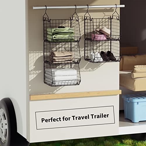 X-cosrack 5 Tier Closet Hanging Organizer, Clothes Hanging - Image 7