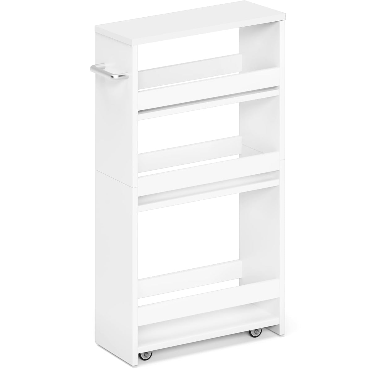 MARTY Slim Rolling Storage Cart, Wood Utility Kitche | All Products - Image 1