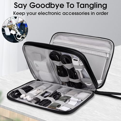 Arae Travel Essentials Electronic Organizer Double Layer - Black - Image 6