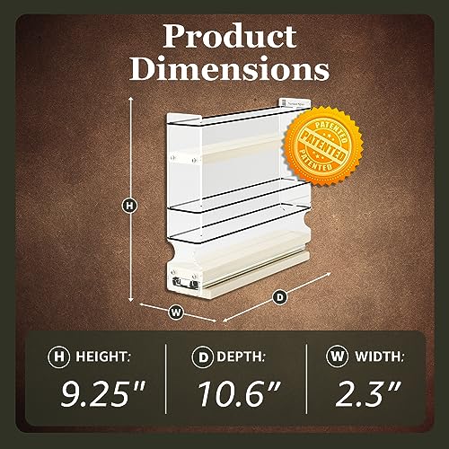 Vertical Spice Narrow Spice Rack - Sliding Spice Jars Organizer - Image 4