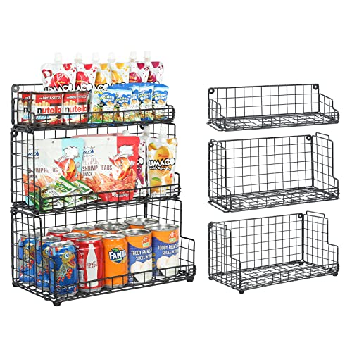 X-cosrack Stackable Wire Basket 3 Tier Countertop& Wall Mounted - Image 2