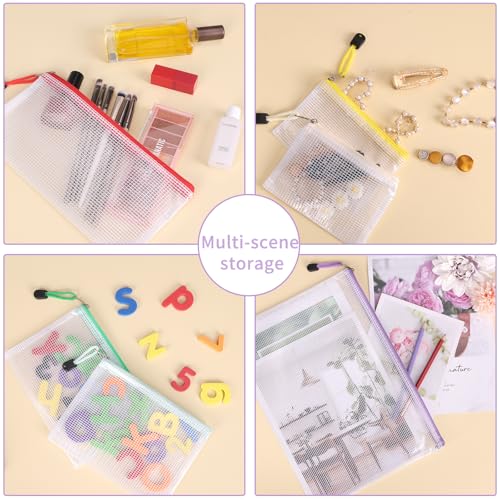 EOOUT 42pcs Mesh Zipper Pouch, 8 Sizes Waterproof Zipper Bags - Image 5