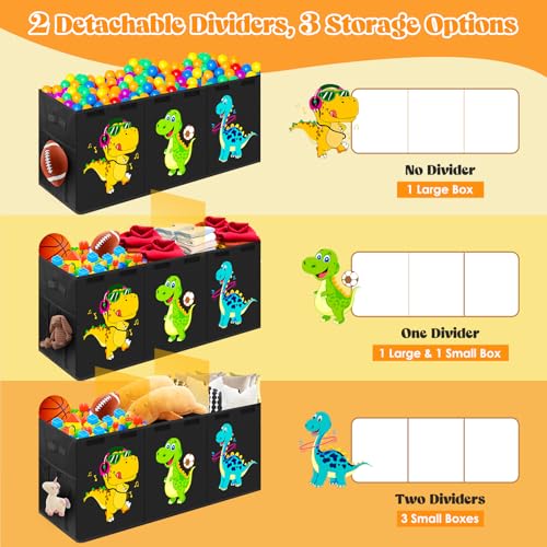 Large Toy Box Storage with Lid, Collapsible Sturdy Toy Chest Bin - Image 7