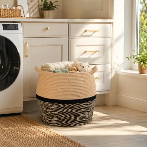 KAKAMAY Woven Baskets for Storage(17"x17"),Large Cot | All Products - Image 4
