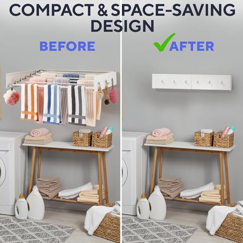 Foldable Wall Mounted Drying Rack 40 inch - Easy | Laundry & Clothing - Image 6