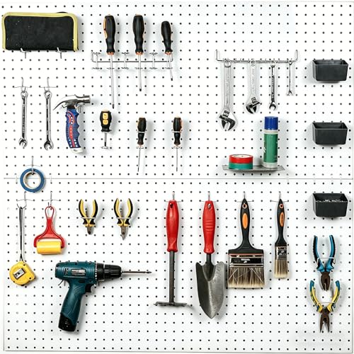 FRIMOONY Pegboard Hooks Assortment with Pegboard Bins, Peg Locks - Image 3