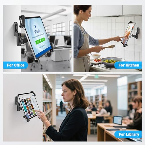 AboveTEK Anti-Theft iPad Wall Mount with Lock & Key, 360° - Image 3