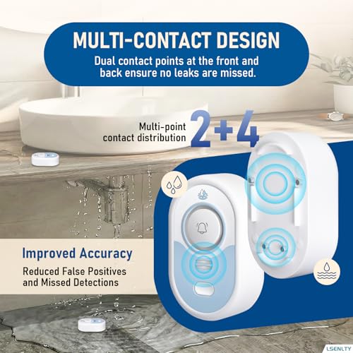 LSENTLY Water Leak Detector Alarm 3 Pack, Water Sensor - Image 5