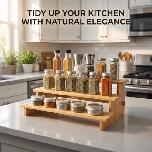 JinDoWin 2 Pack Spice Rack Organizer for Cabinets,Countertop & - Image 4