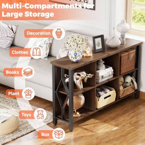 6 Cube Storage Organizer Bookcase，47" Horizontal Bookshelf - Image 4
