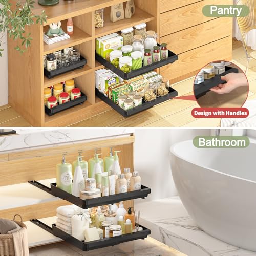 DOMNIU Pull Out Cabinet Organizers Expandable,Black, | All Products - Image 5