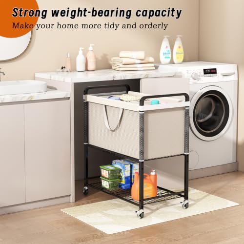 Laundry Hamper cart with wheels - Image 4