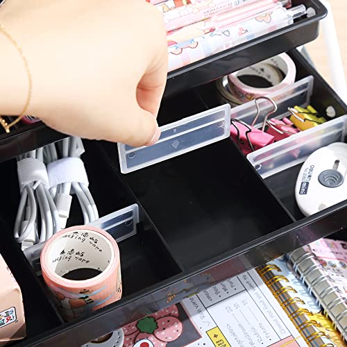 Kinsorcai 12'' Three-Layer Clear Plastic Storage Box/Tool - Image 4