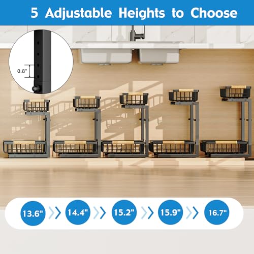 2Pcs Under Sink Organizer, 2-Tier Pull Out Under Sin | All Products - Image 5