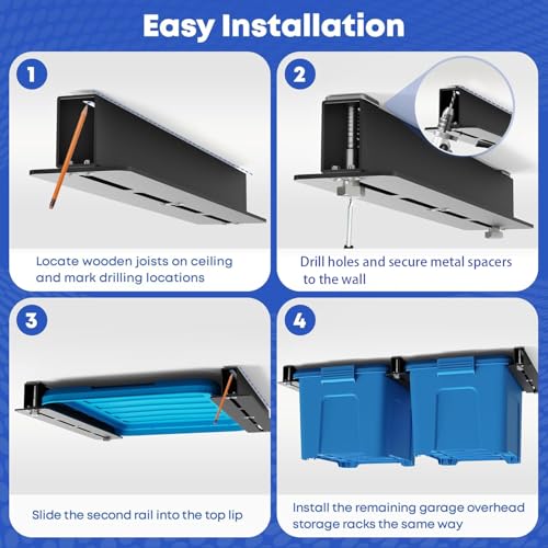 Overhead Garage Storage Rack, Garage Ceiling Storage Racks - Image 5