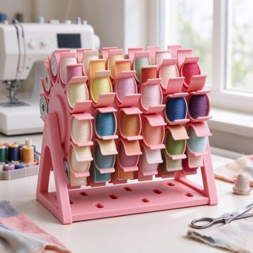 "JQZXHQ Rotating Bobbin Thread Organizer, 60‑Slot Craft & - Image 5