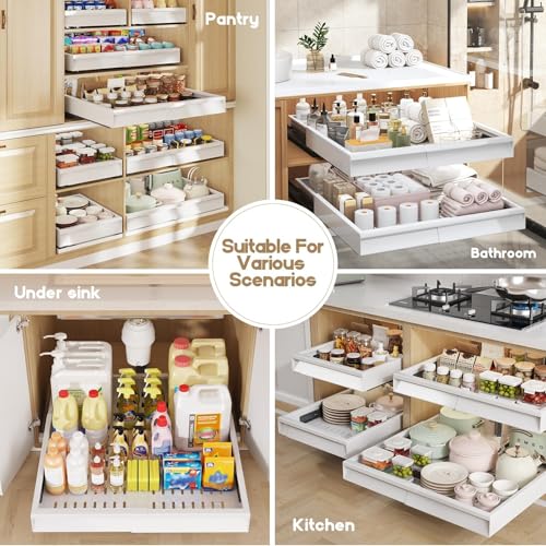 Seinloes Pull Out Cabinet Organizer, 4-Side Expandab | All Products - Image 7