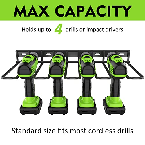 2 Pack Power Tool Organizer Wall Mount Drill Holder Storage Rack - Image 6
