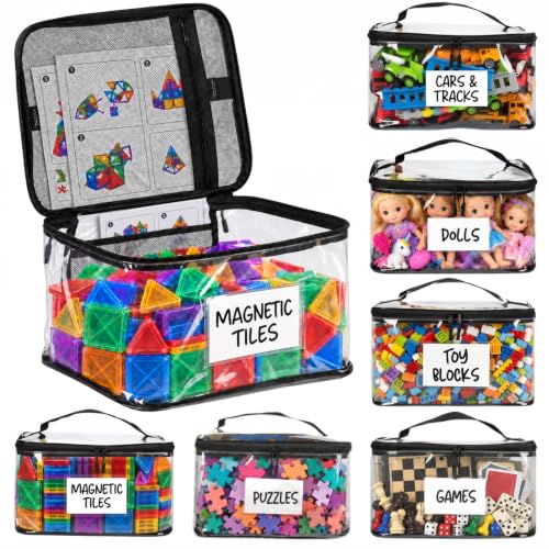 6-Pack Extra Large Clear Toy Storage Bags with Zippers, TPU - Image 2