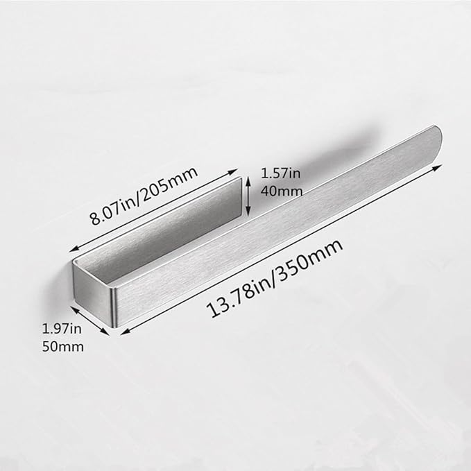 szhdxsy Towel Holder SUS 304 Stainless Steel Brushed Hand Towel Rod, Self Adhesive Towel Holder Towel Rod Towel Rack for Bathroom- Silver 14in