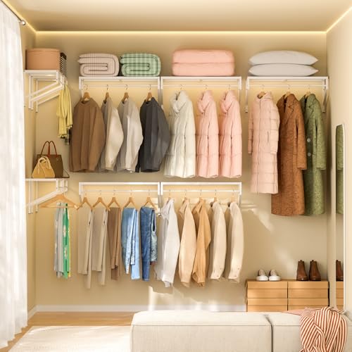 ThreeHio Expandable Closet Shelves Wall Mounted, 2 Pack - Image 5