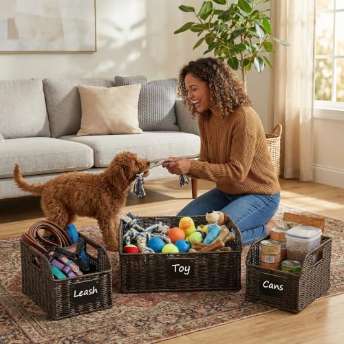 BROWNLILY Storage Box Set of 3, Black - Image 3