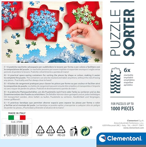 Clementoni- Puzzle Sorter: 6 Trays for Easy Jigsaw Puzzle Sorting - Image 4