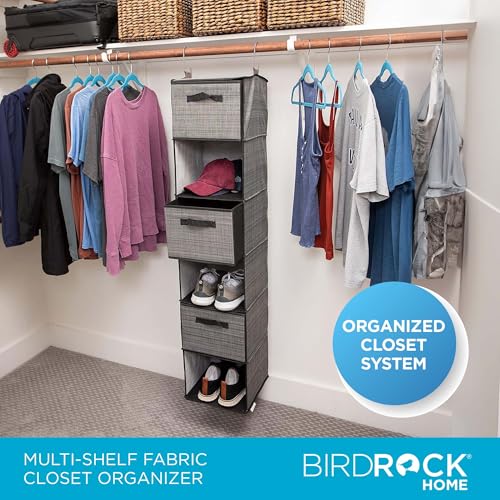 Internet's Best Hanging Closet Organizer with Drawers | 6 Shelf | - Image 7