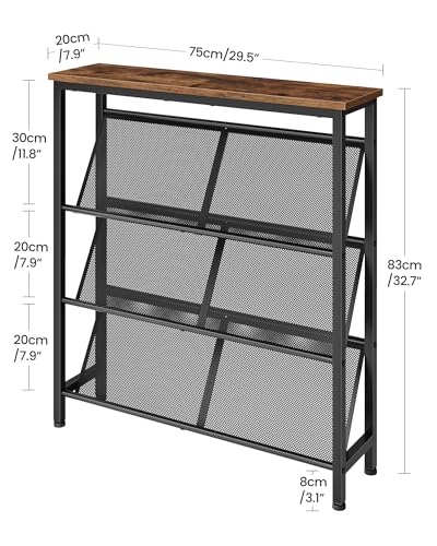 Shoe Rack, 4-Tier Slanted Shoe Storage Shelf - Image 4