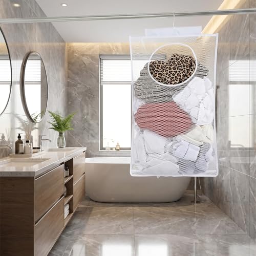Hanging Laundry Hamper, Dirty Clothes Basket Foldable Wall - Image 6