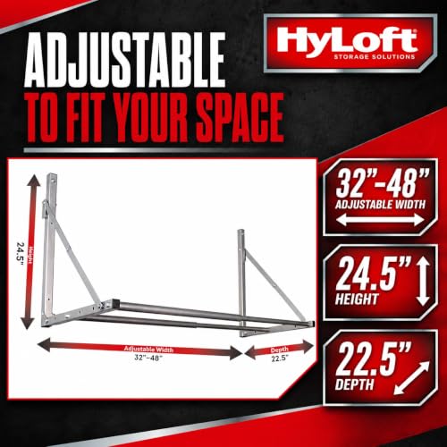HyLoft Wall-Mounted Folding Tire Storage Loft Rack - Image 6