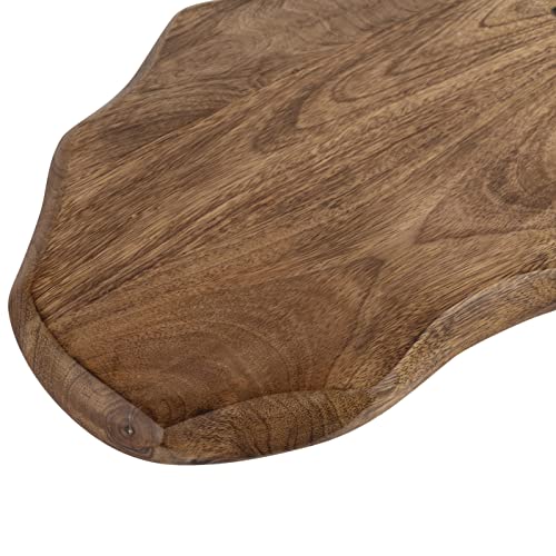 GoCraft Wooden Cutting Board with Handle | Mango Wood Leaf Shape - Image 6