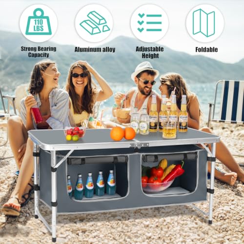CampLand Folding Camping Table with Storage Organizer - Image 5