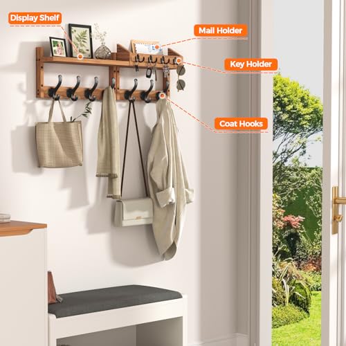 Evermagin 29" Coat Rack Wall Mount with Shelf & 11 H | All Products - Image 5