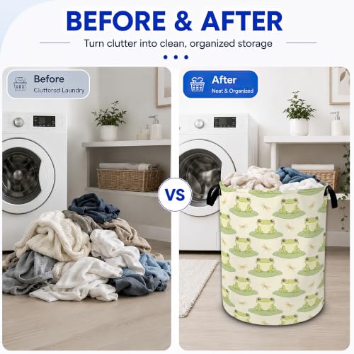 Frog Laundry Basket Foldable Waterproof Oxford Cloth Tote - Image 5