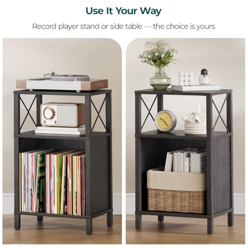 3-Tier Record Player Stand, Turntable Stand with Vinyl - Image 6