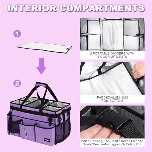 Extra-Large Cleaning Caddy Bag With Detachable Divider,Cleaning - Image 6