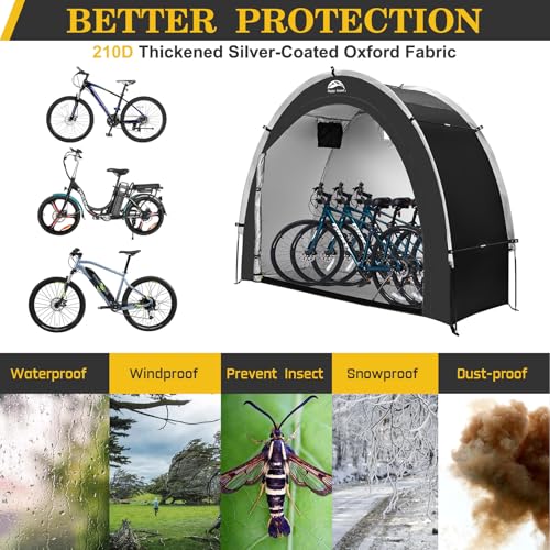 Bike Storage Shed Tent, Outdoor Portable Bicycle Storage Sheds - Image 6
