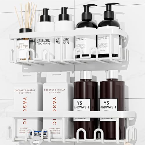 YASONIC Shower Caddy Adhesive, Rustproof Shower Orga | All Products - Image 2