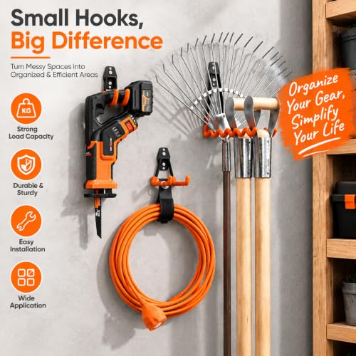 16 Pack Heavy Duty Garage Hooks, Wall Hanger Hook for Hook - Image 8