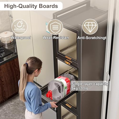 6-Tier Tall Narrow Mobile Shelf Organizer, Slim Storage Cart - Image 4