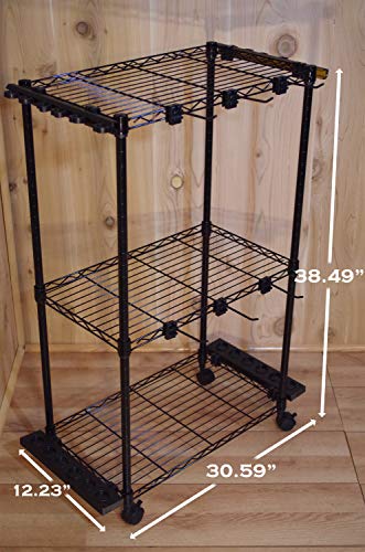 Rolling Rod Cart and Tackle Trolley Holds 12 Rod and Reel - Image 3