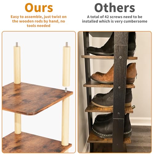 8 Tiers Vertical Shoe Rack, Tall Narrow Shoe Tower - Image 8