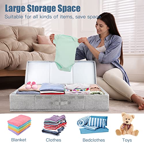 Supowin 2Pack Large Underbed Storage Containers Bin with Lids - Image 6