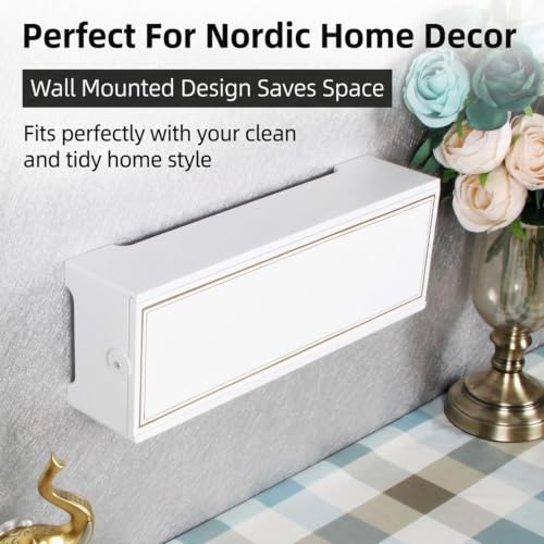 WiFi Router Storage Cabinet Wall Mount Router Hider Box with Door - Image 8