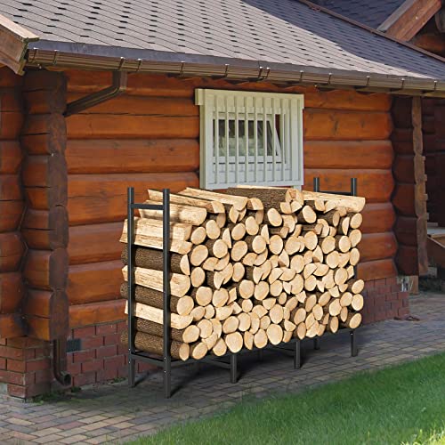 CADUKE 4ft Firewood Rack with Cover, Outdoor Firewood Log - Image 6