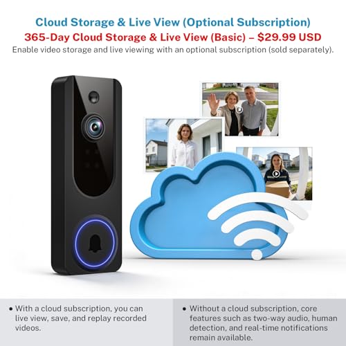 1080P Video Doorbell Camera Wireless, Battery Powered - Image 8