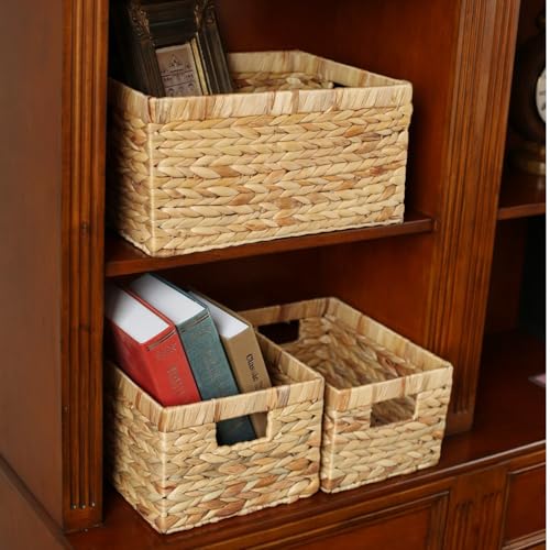 KINGWILLOW Woven Natural Water Hyacinth Rectangular - Image 6